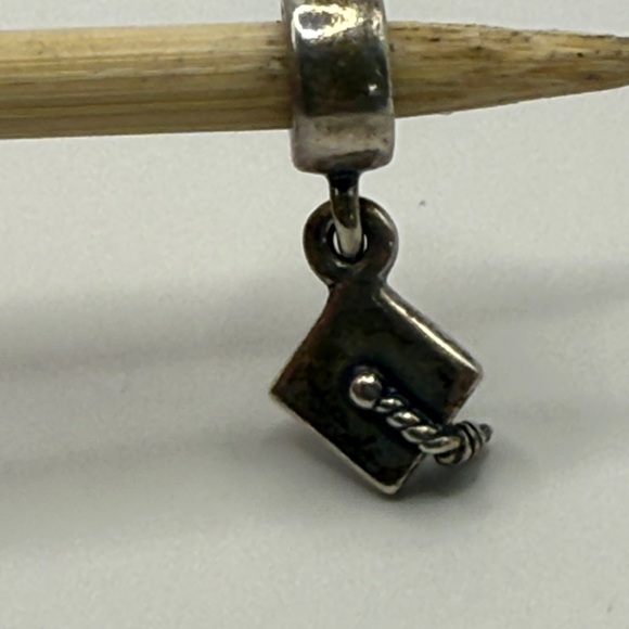 Pandora Graduation Cap Dangle Charm, Sterling, Bead For Snake Chain - Picture 1 of 10